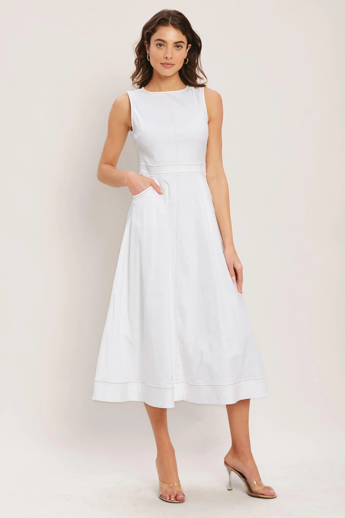 Cloudlight Summer Woven Midi Dress - Image 3