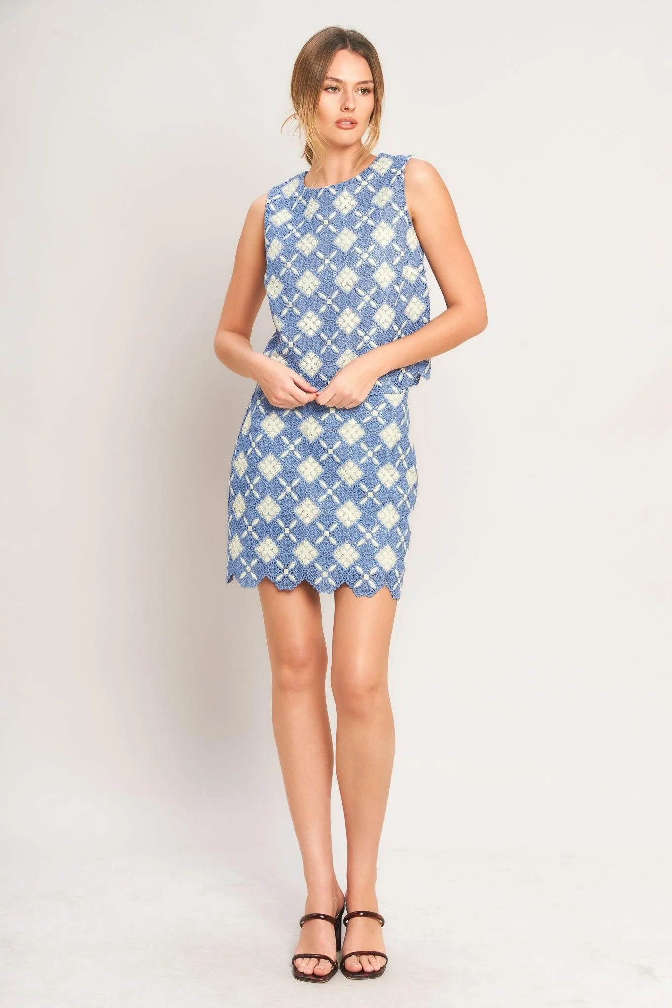 Coastal Woven Lace Mini Skirt - Image 3
