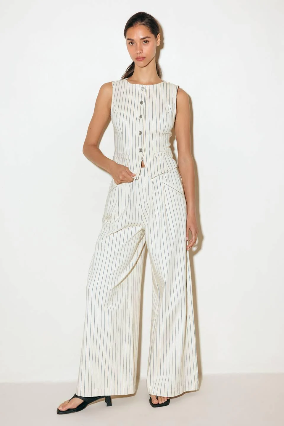 Coffee Run Striped Woven Pants - Image 3