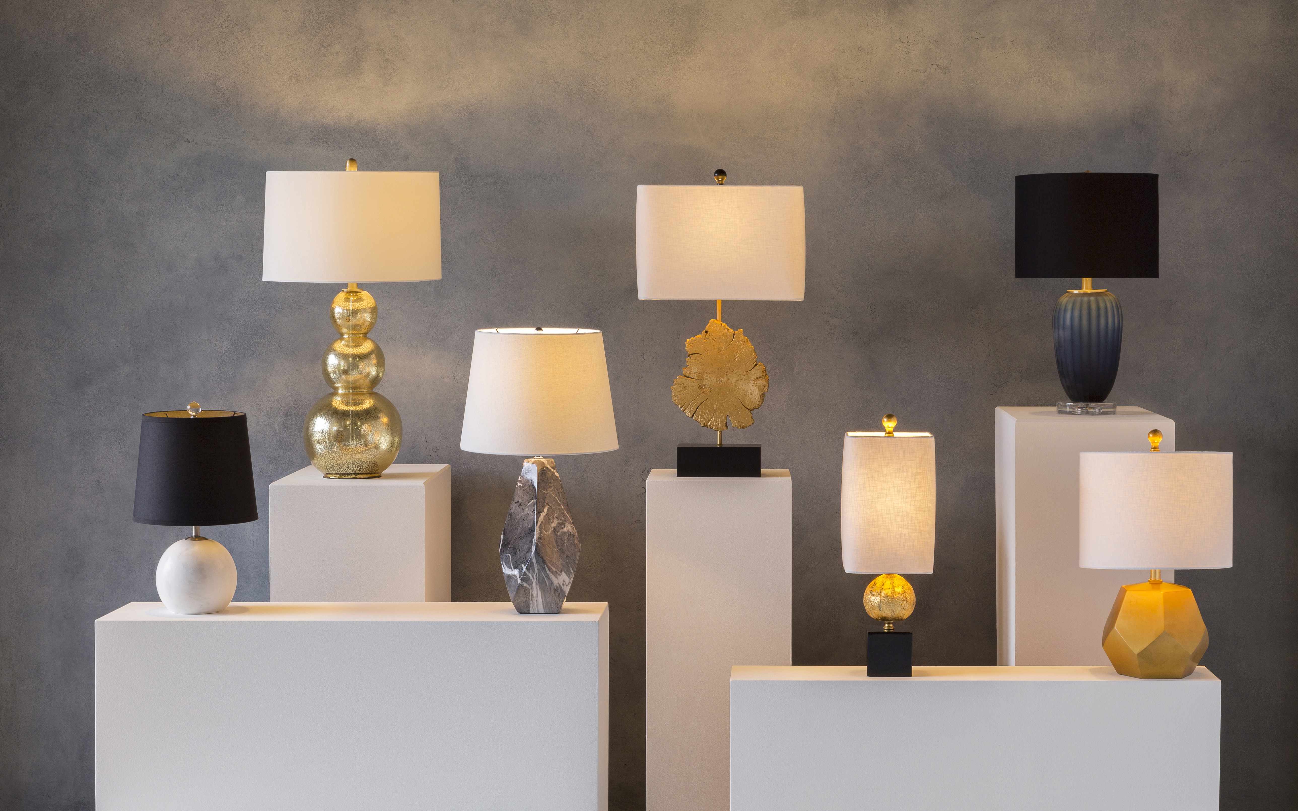 Coleford Gold Geometric Table Lamp - Clearance - Image 4