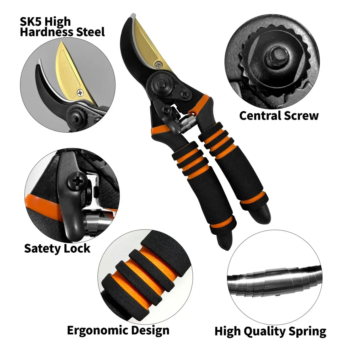 Comfort Grip Hand Pruners for Gardening - Image 3