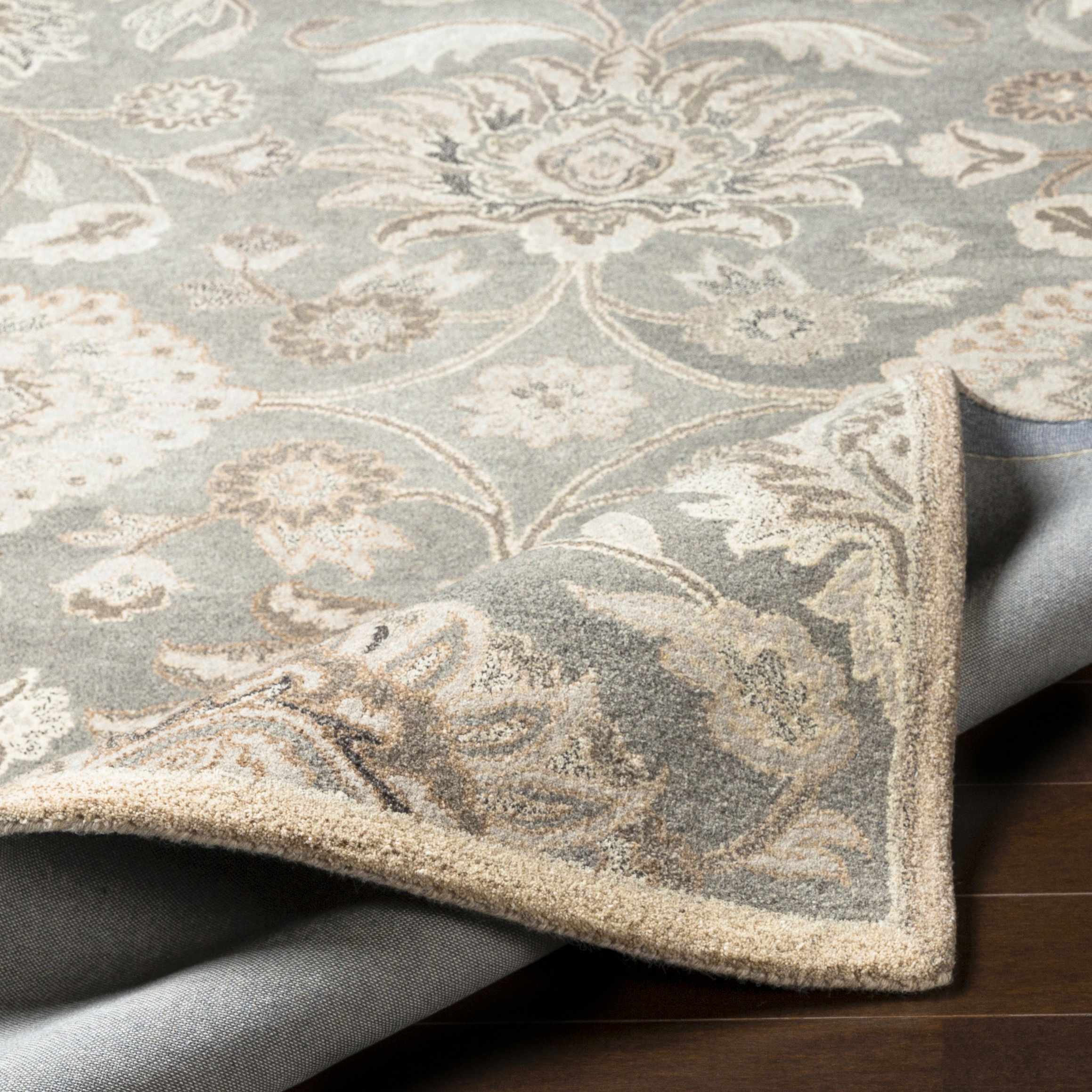 Conesus 1195 Hand Tufted Ivory & Taupe Wool Rug - Image 5