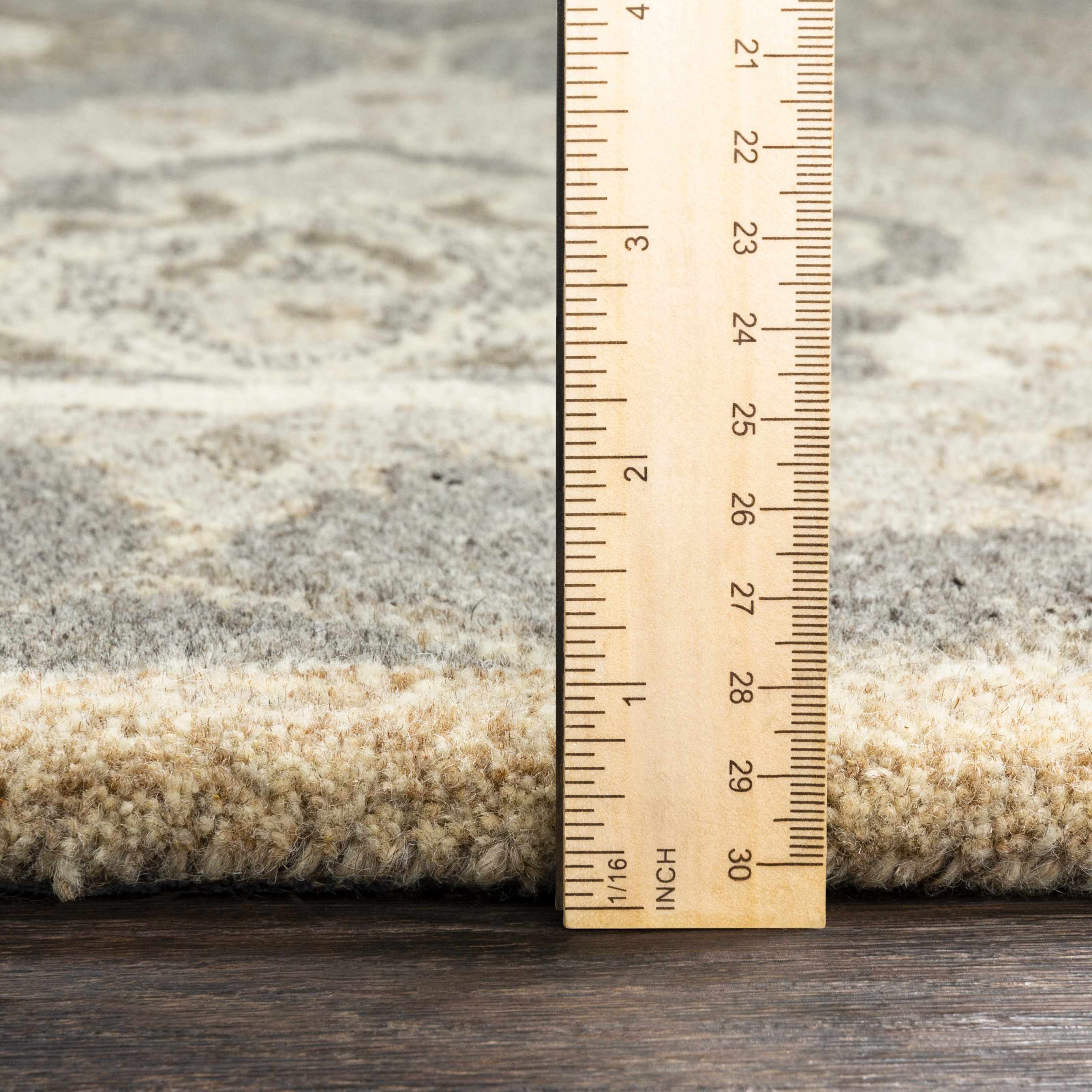 Conesus 1195 Hand Tufted Ivory & Taupe Wool Rug - Image 9
