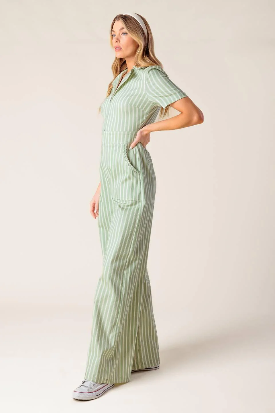 Count Me in Olive Woven Jumpsuit - Image 5