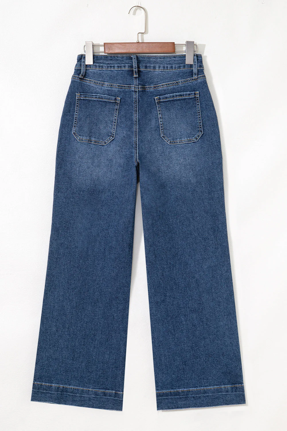 Threaded Pear Courtney Cropped High Rise Wide Leg Jeans - Image 12
