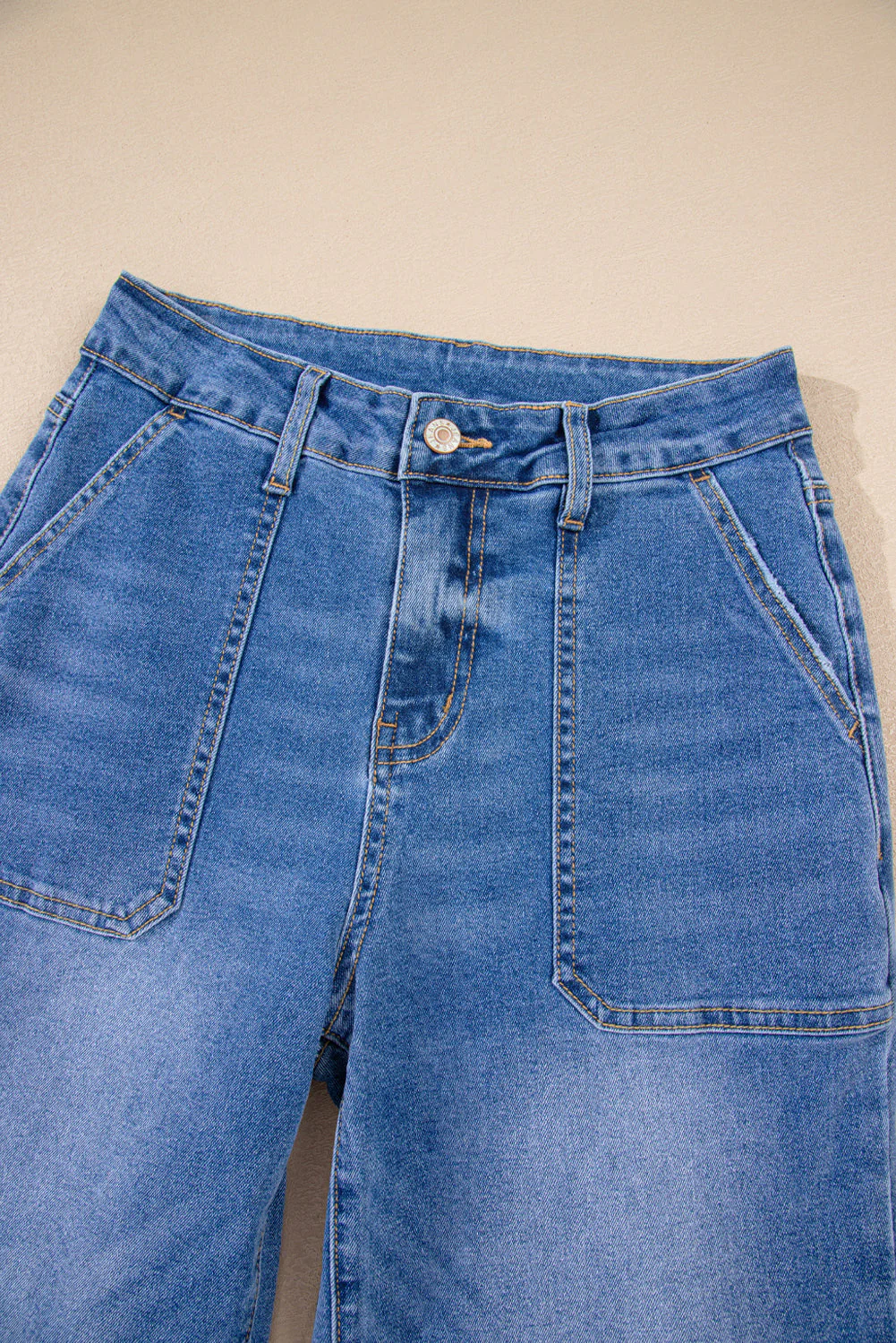 Threaded Pear Courtney Cropped High Rise Wide Leg Jeans - Image 17