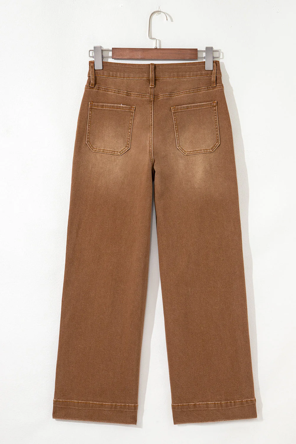 Threaded Pear Courtney Cropped High Rise Wide Leg Jeans - Image 8