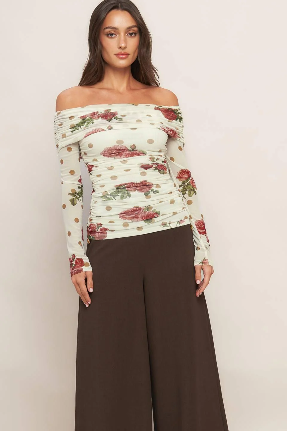 Cream & Bloom Delight Power Mesh Top - Image 6