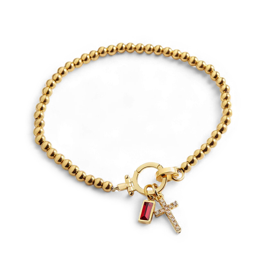 Mint & Lily Cross Charm Birthstone Bracelet - Image 27
