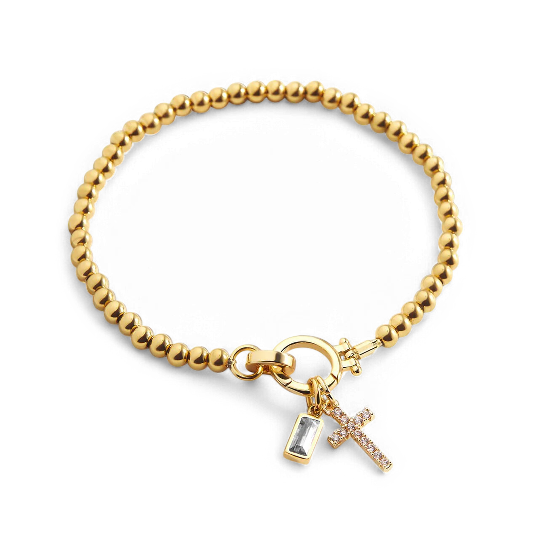 Mint & Lily Cross Charm Birthstone Bracelet - Image 30