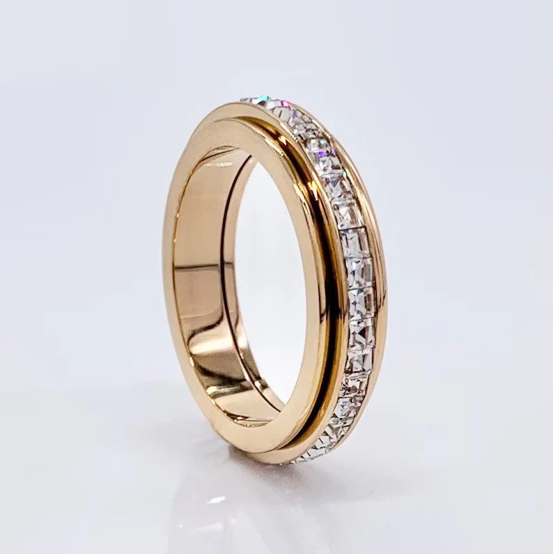 Mint & Lily Crystal Statement Spinning Fidget Ring - Image 11