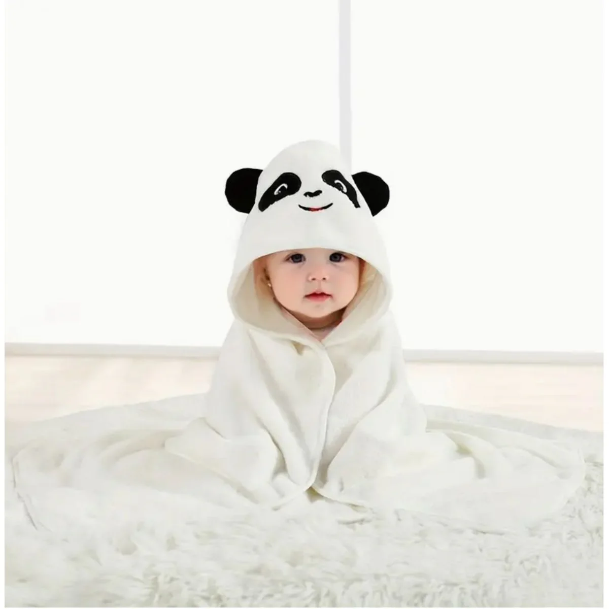 Cute Animal Hooded Baby Bath Towel - Ultra Soft Coral Fleece for Infants & Toddlers - Image 6