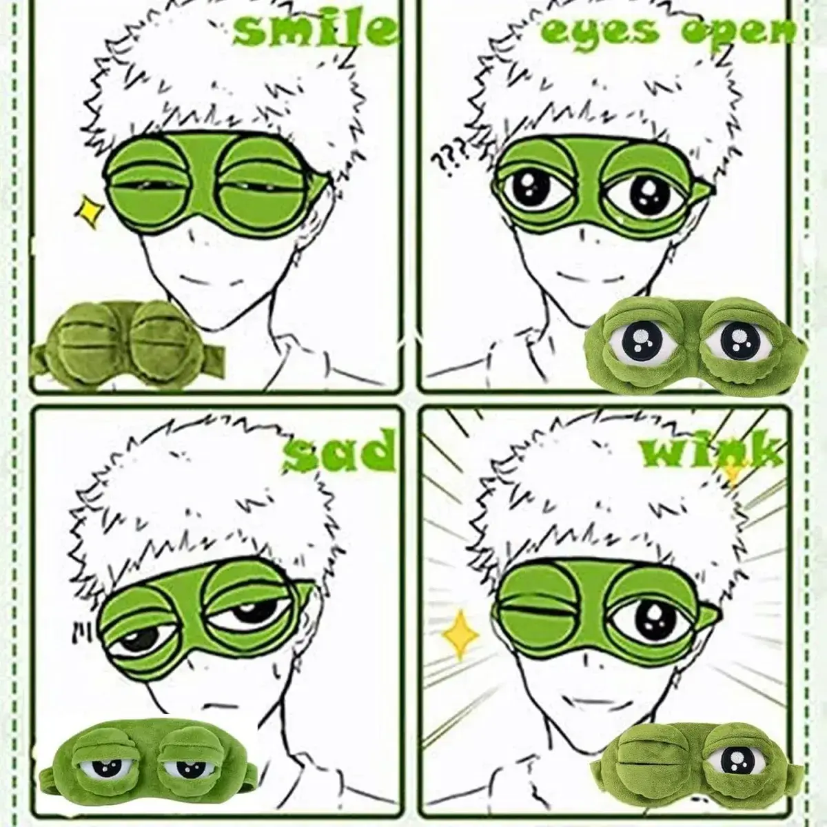 Cute Frog Plush Sleep Eye Mask - Image 3