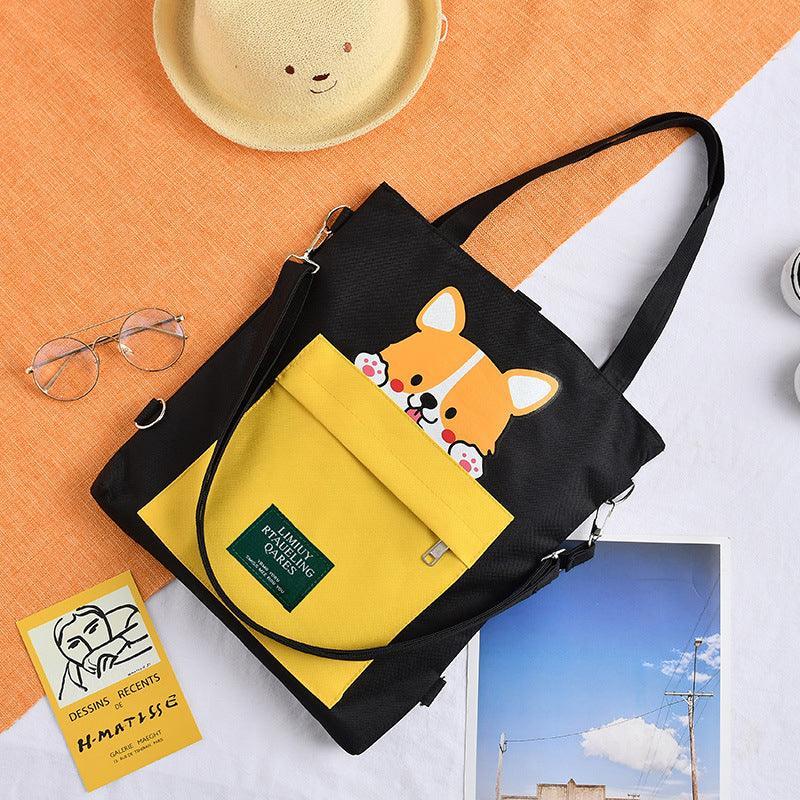 Cute Shiba Inu Tote Bag – Canvas Crossbody Bag for Dog Lovers - Image 5