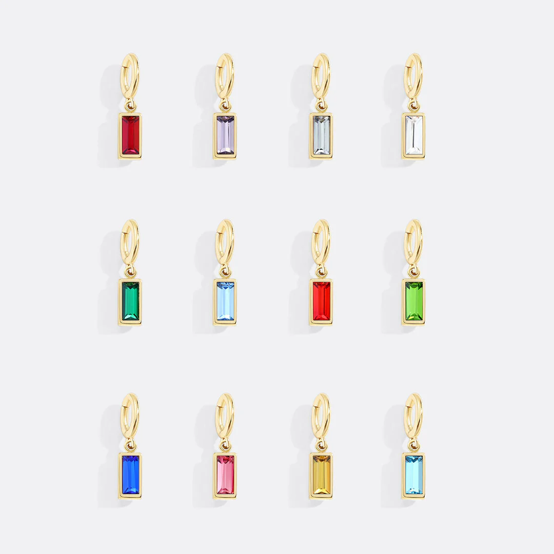 Mint & Lily Dainty Baguette Birthstone Charm - Image 21