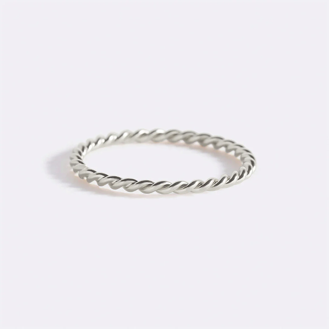 Mint & Lily Dainty Braided Stacking Ring - Image 16