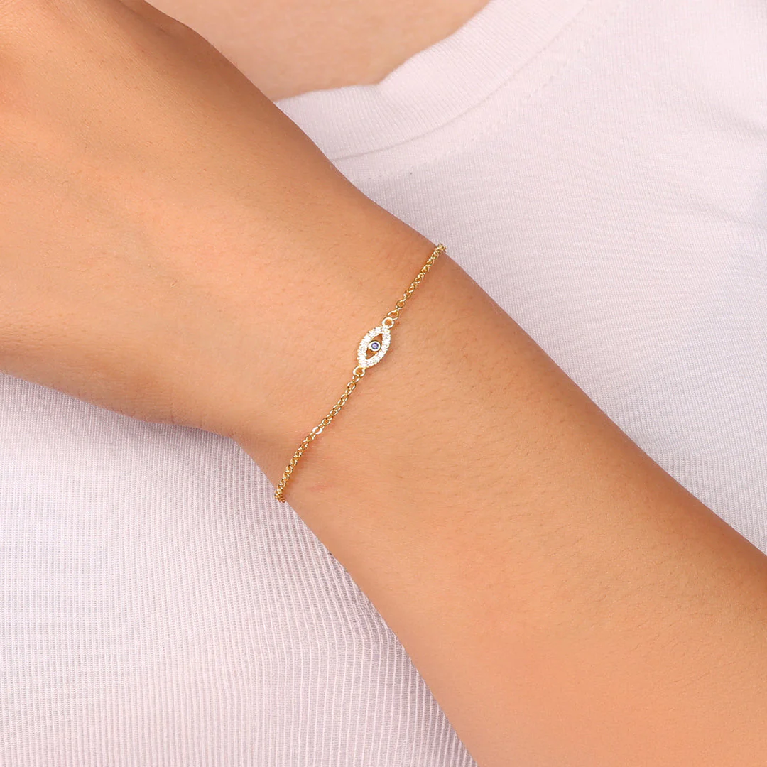 Mint & Lily Dainty Evil Eye Charm Bracelet - Image 22