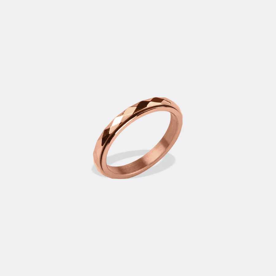 Mint & Lily Dainty Hammered Band Spinning Fidget Ring - Image 38