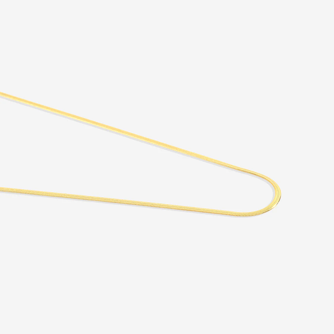 Mint & Lily Dainty Herringbone Chain Necklace - Image 5