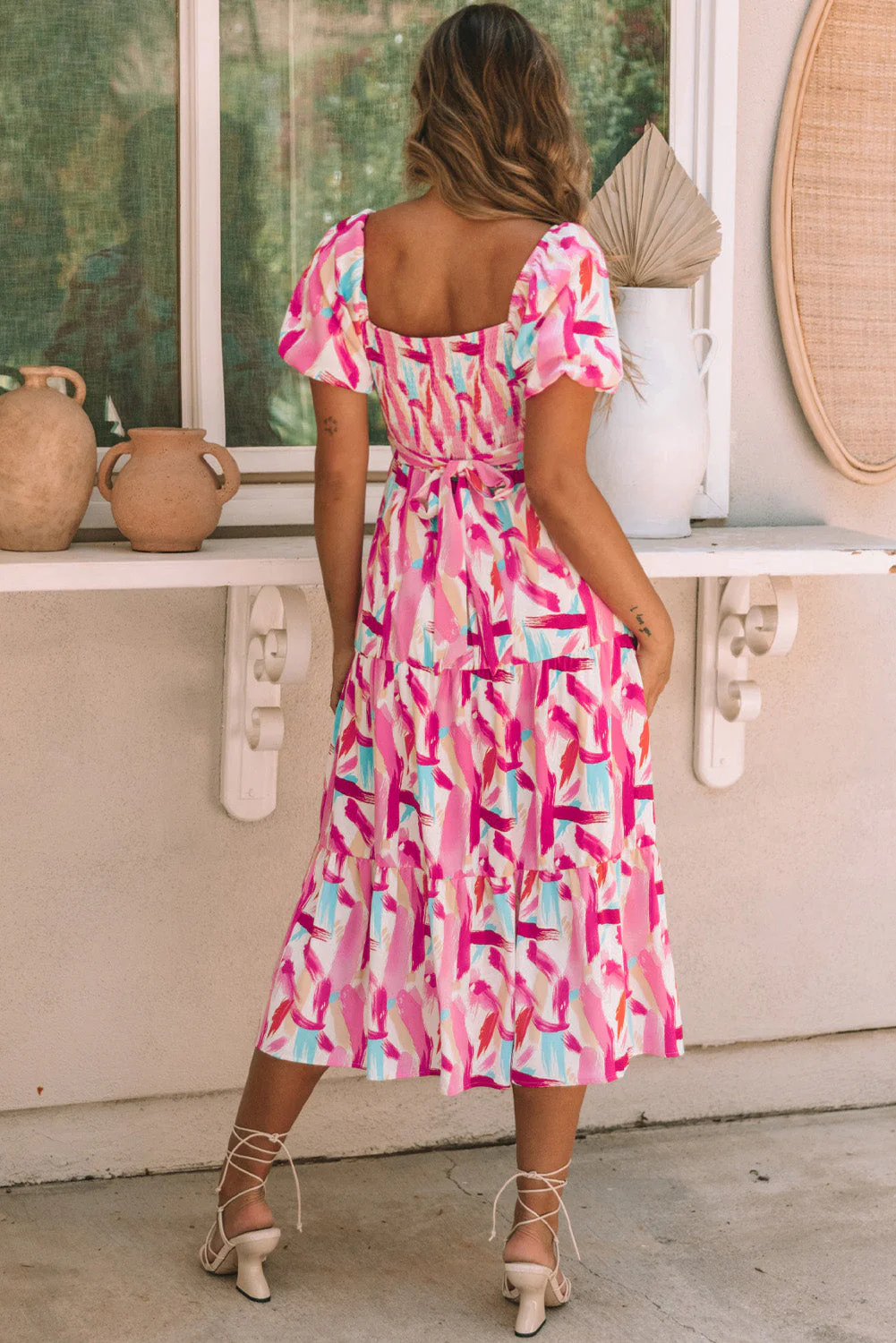 Threaded Pear Dalia Smocked Ruffle Tiered Dress - Image 2