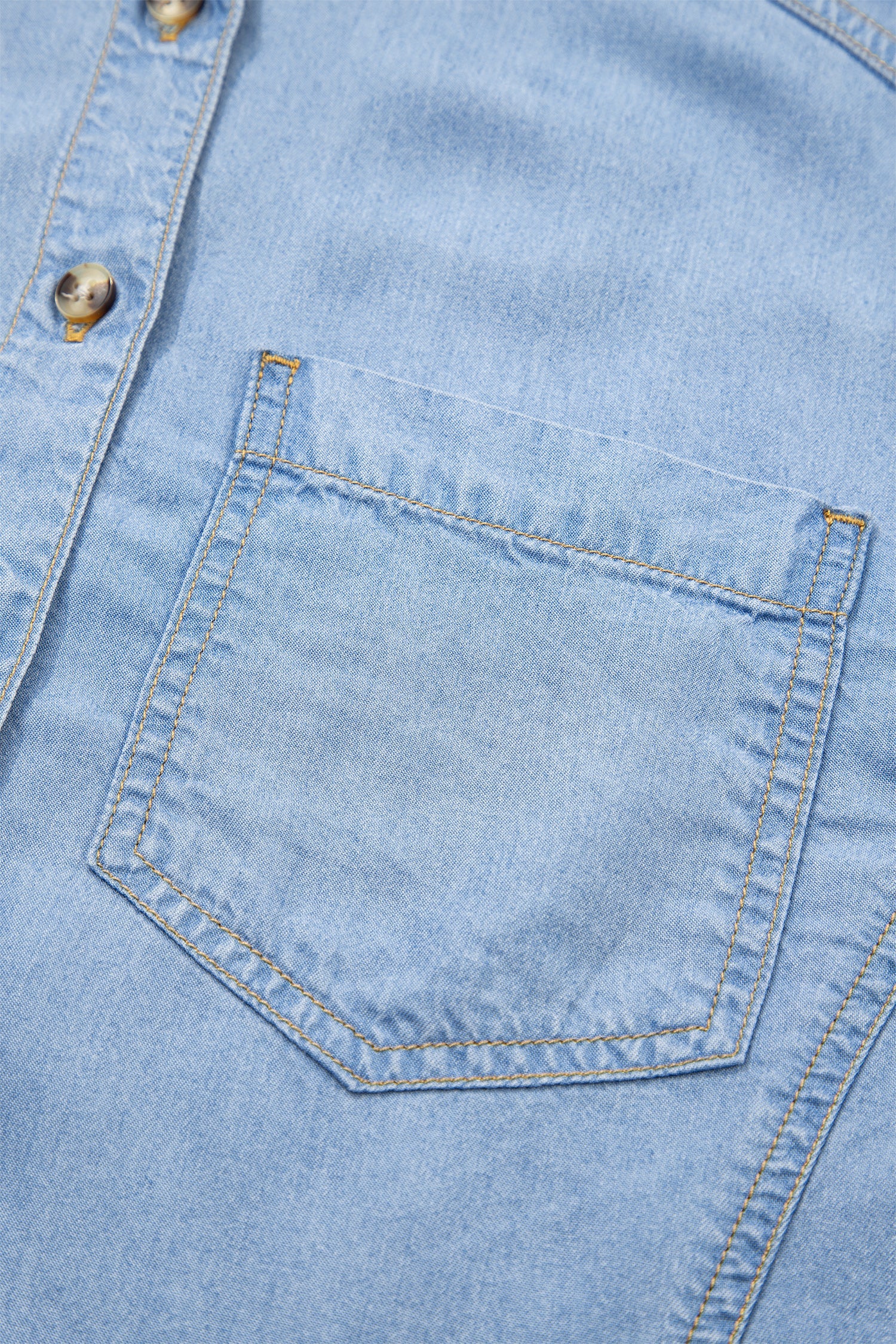 Threaded Pear Daphne High Low Chambray Shirt - Image 13