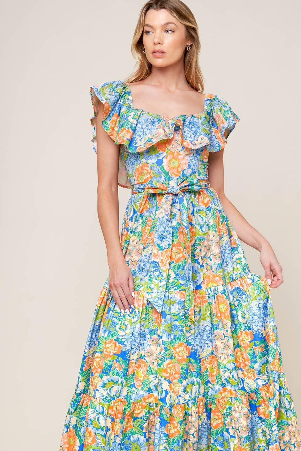 Delightful Garden Party Woven Maxi Dress - Image 4