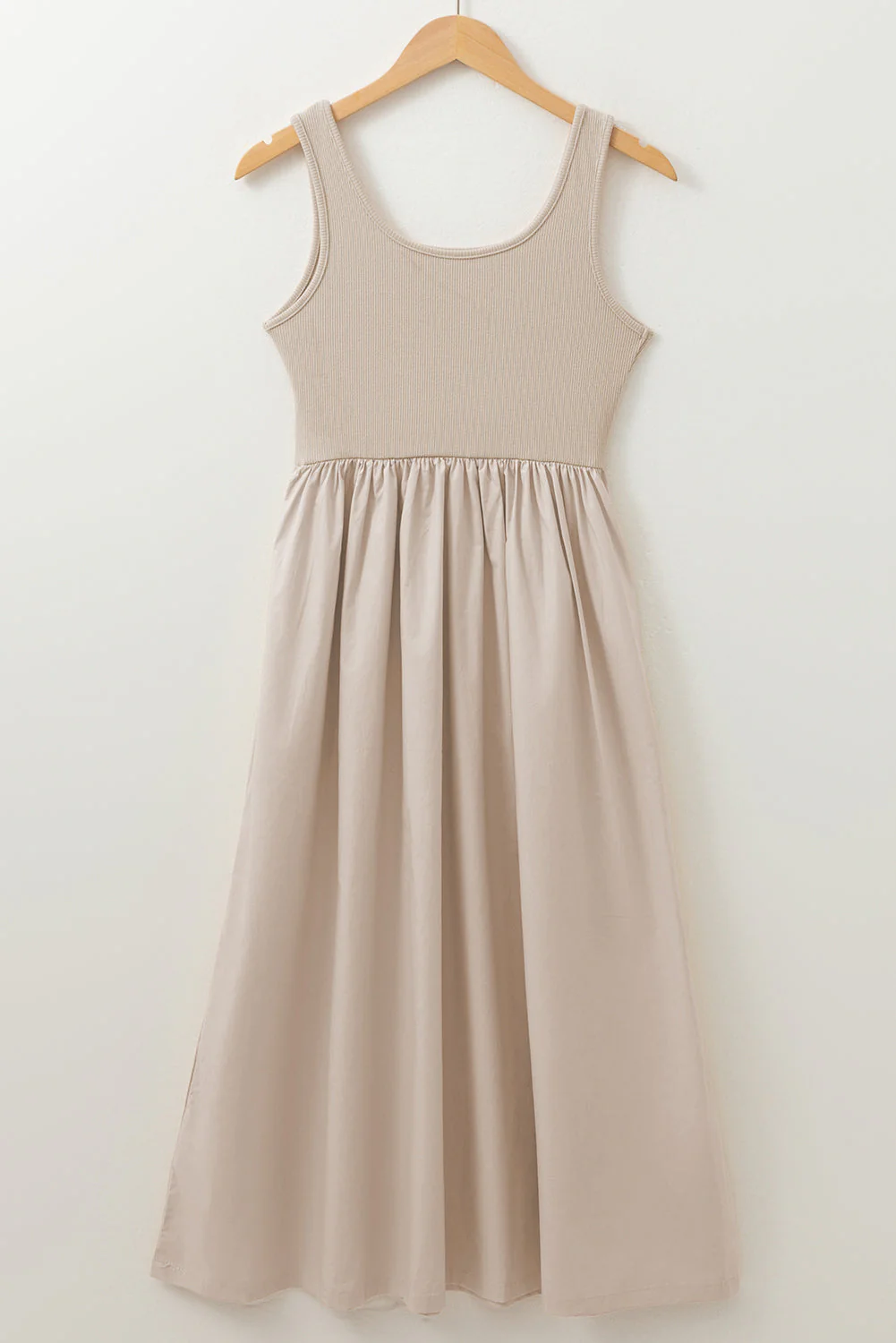 Threaded Pear Della Pleated Sleeveless Long Dress - Image 5