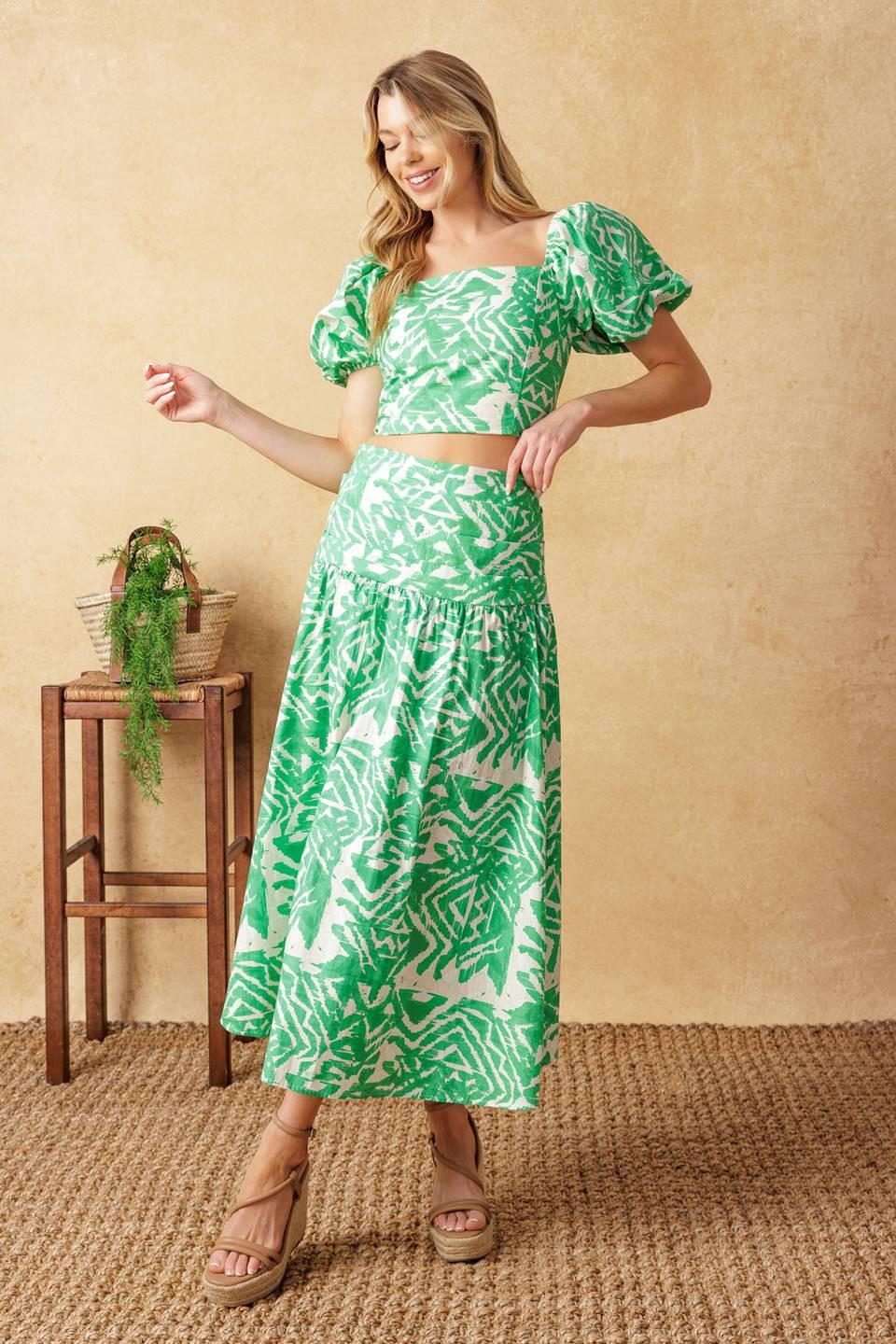Destined for More Woven Top and Skirt Set - Image 5