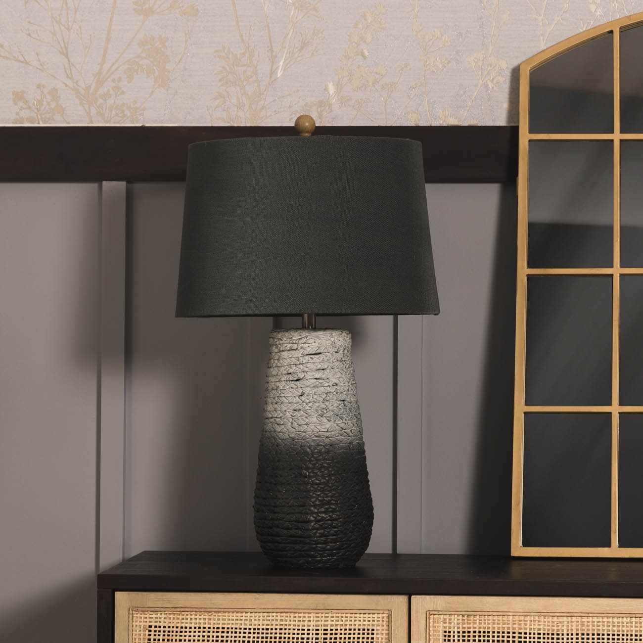 Dingras Pale Blue Jute Table Lamp - Clearance - Image 12