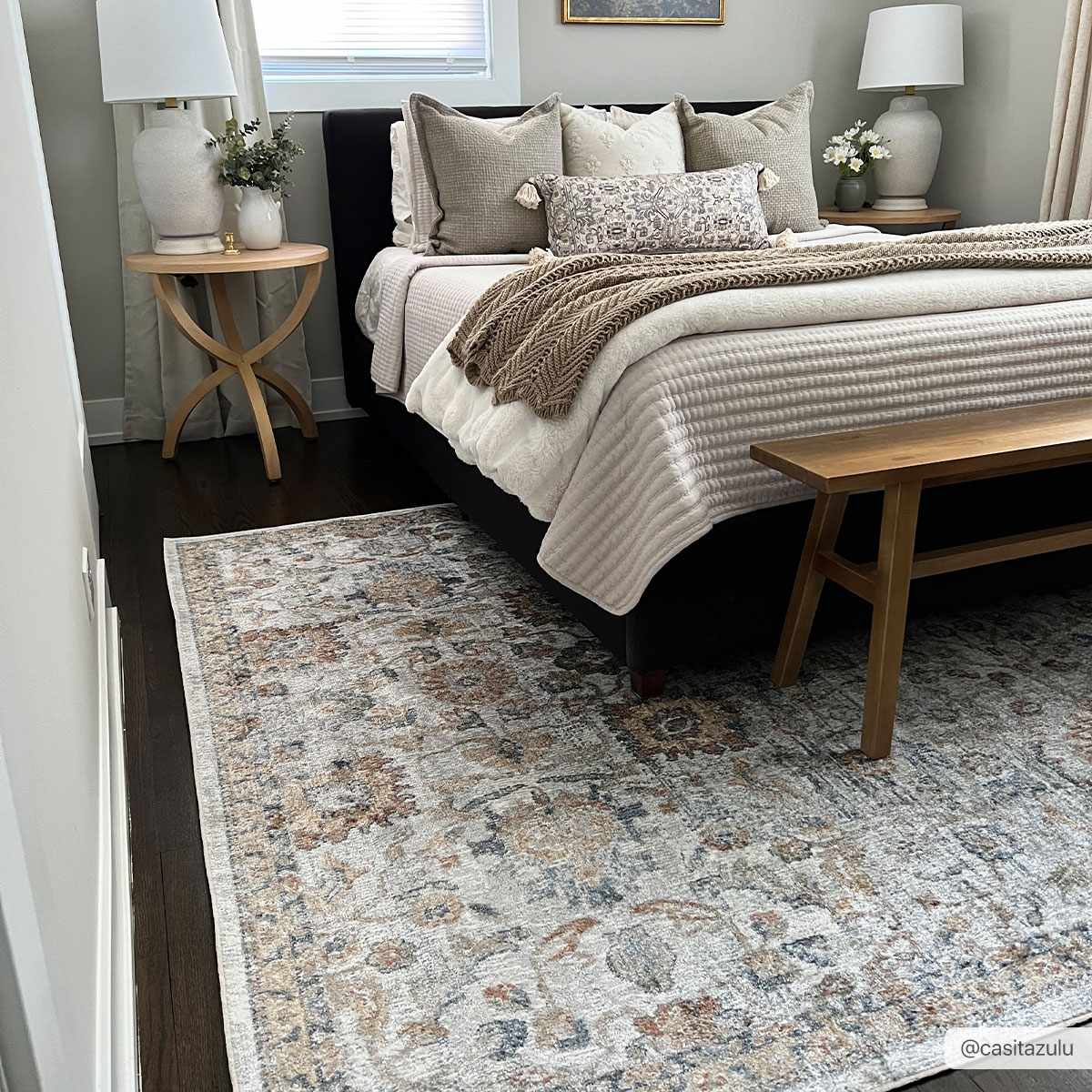 Dion Washable Floral Rug - Clearance - Image 2