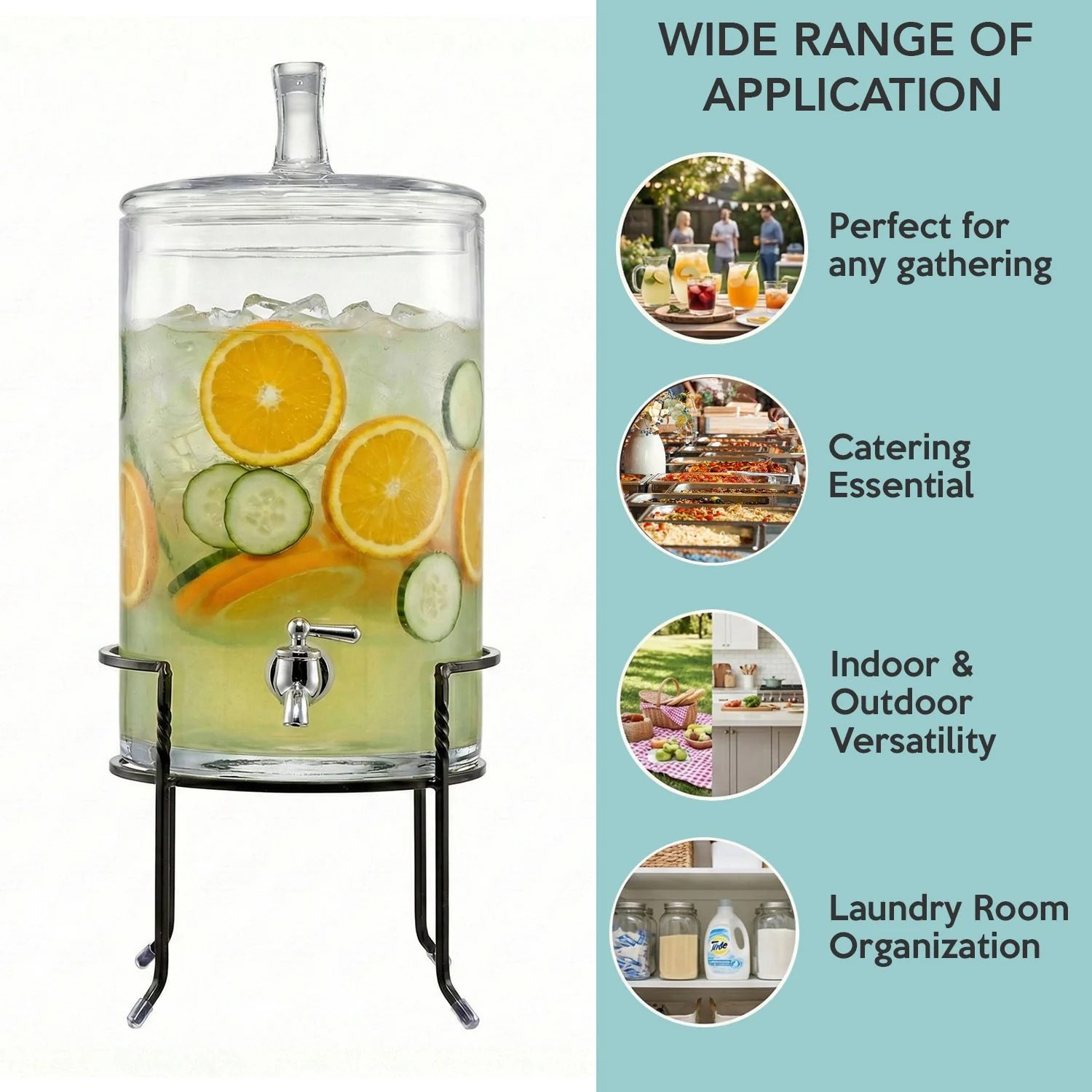 Jay Companies Dispenser With Metal Stand 2.5 Gal - Image 6