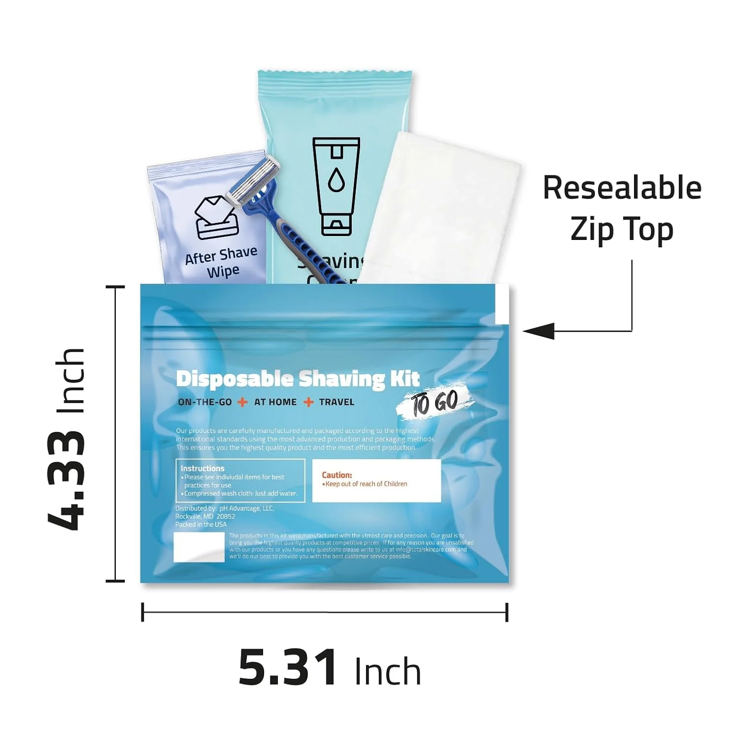 Disposible Shaving Kits Pack of 10 (Blue) - Image 6