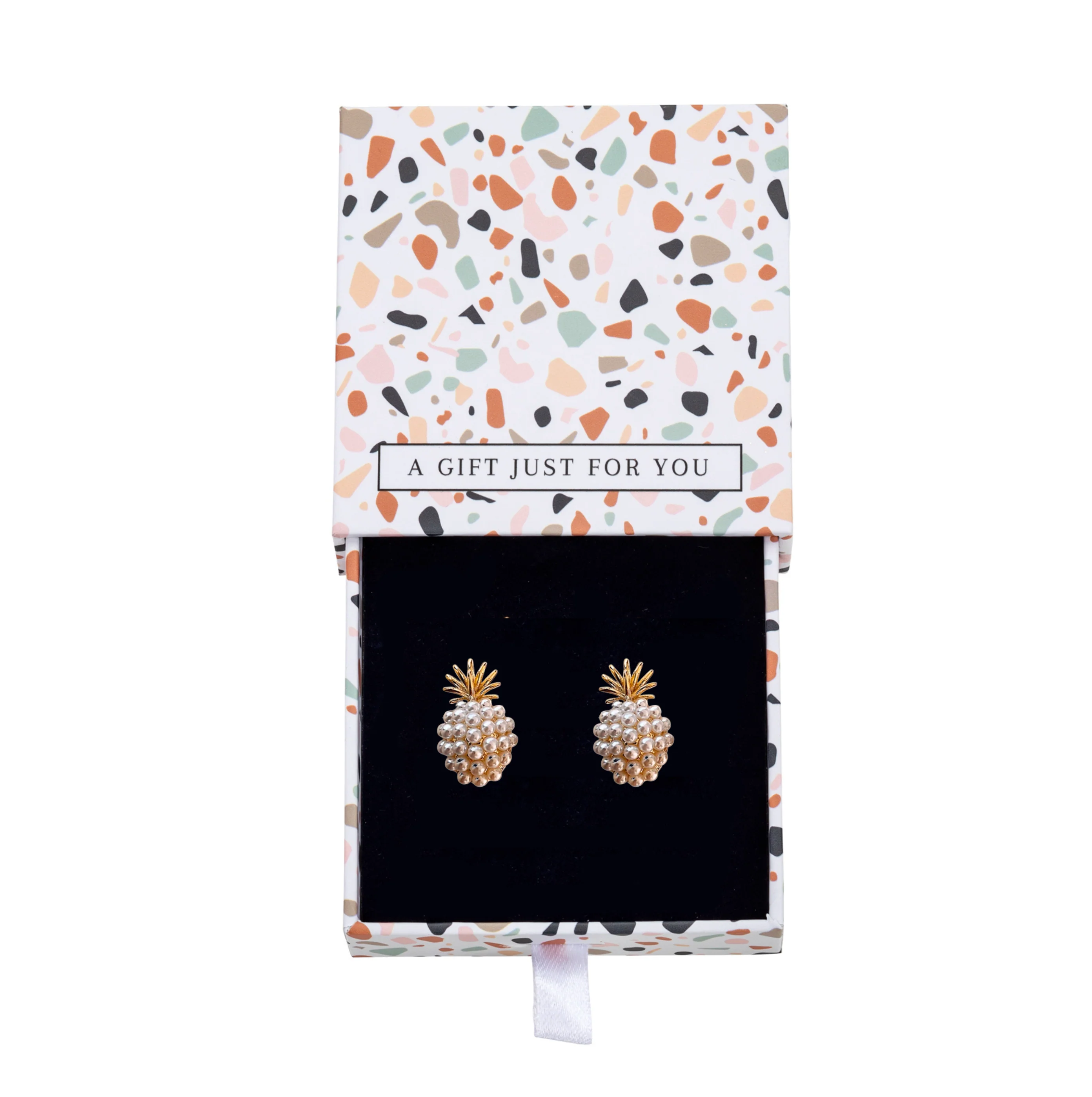 Don’t AsK Imitation Pearl Pineapple Stud Earrings - Image 2