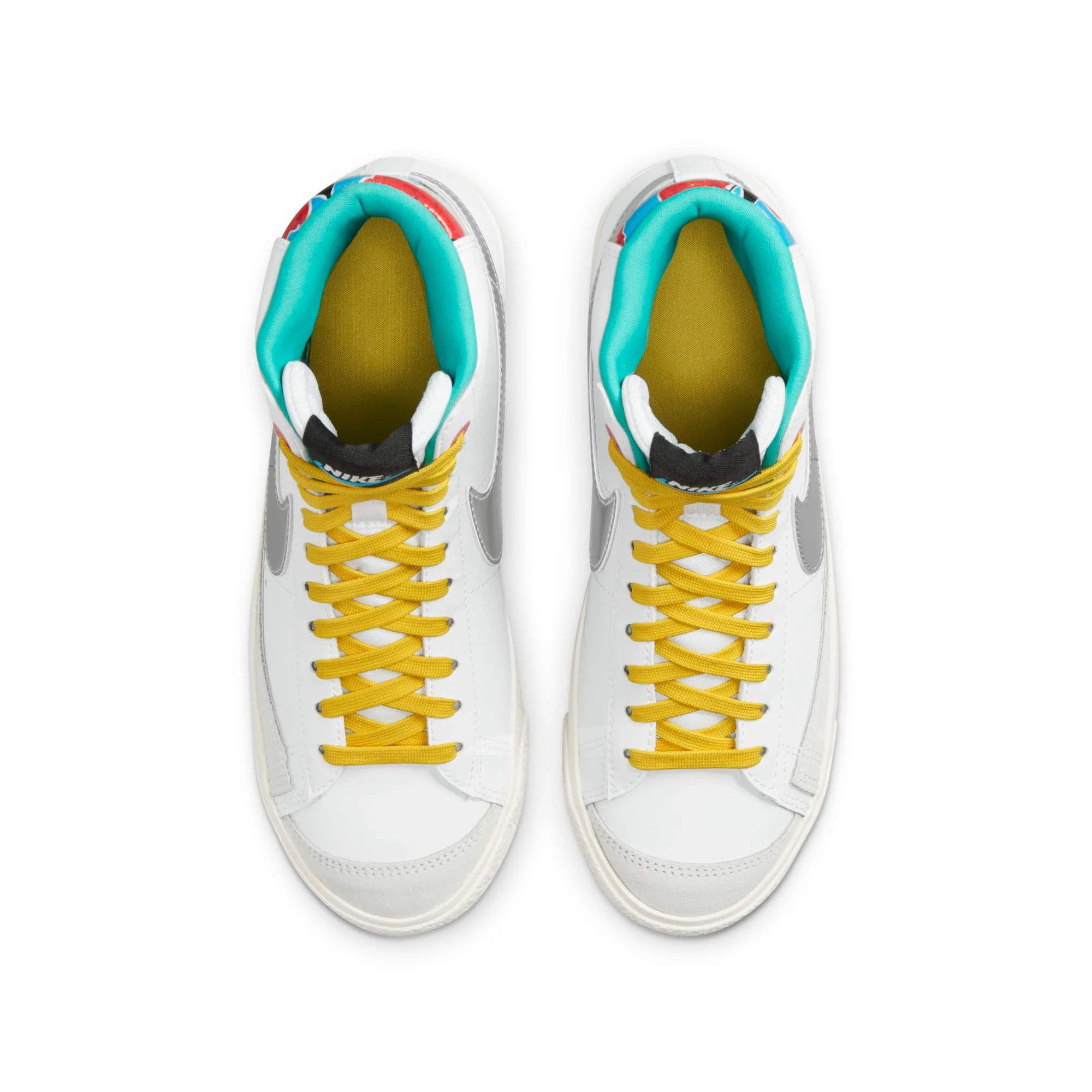 Nike Grade School Blazer Mid 77 'White Vivid Sulfur Gs' Sneakers - Image 5