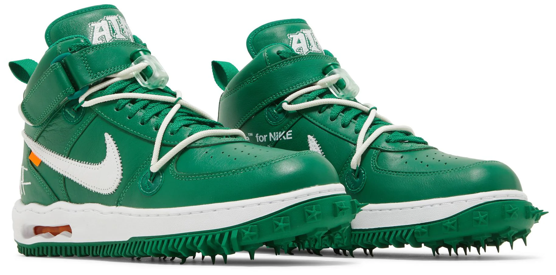 Nike Men's Air Force 1 Mid 'Off-White Pine Green' Sneakers - Image 2