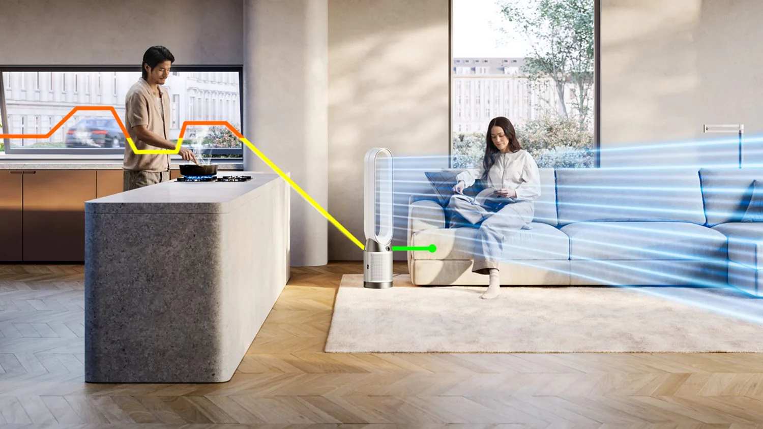 Dyson Air Purifier Cool PC1 Tower in White - Image 2