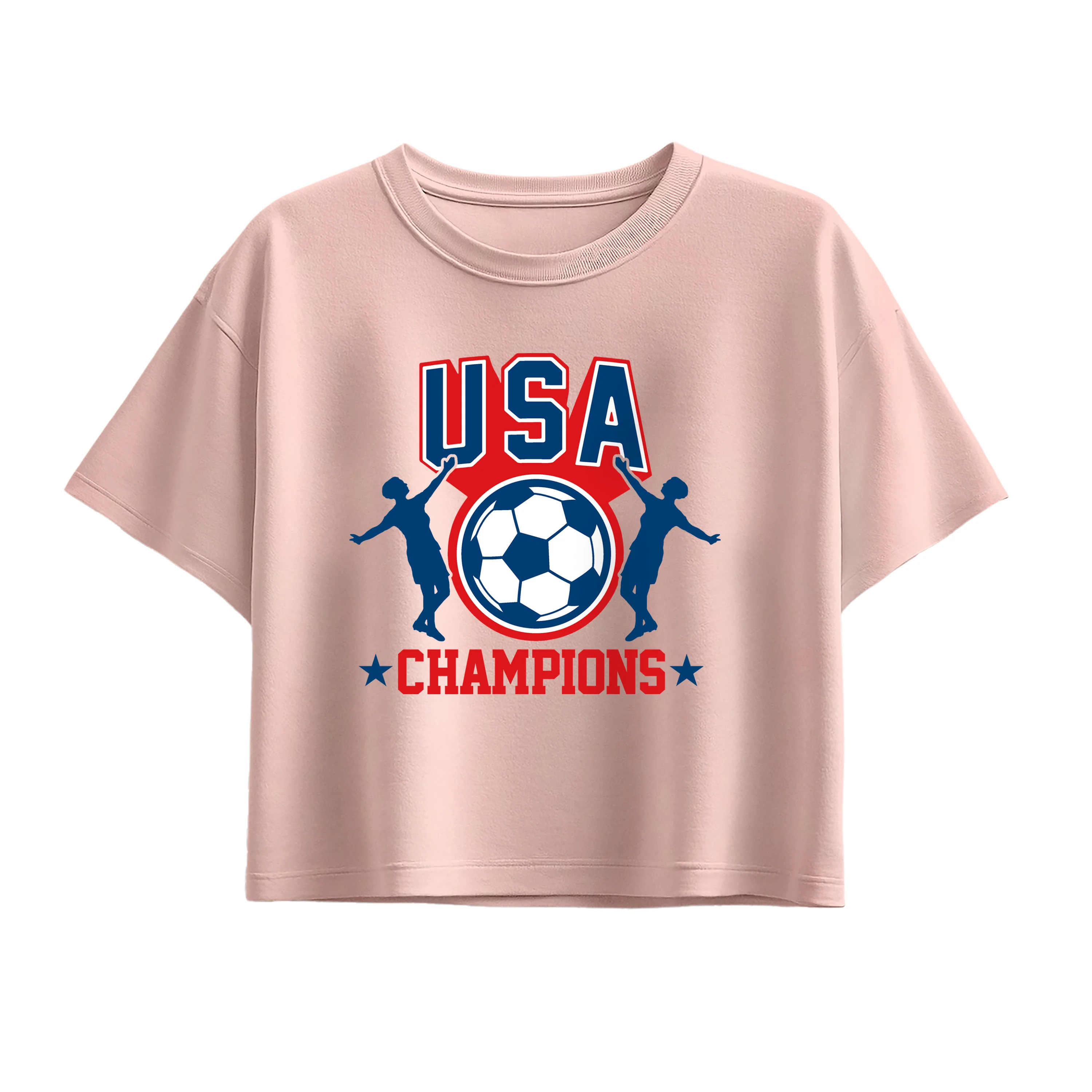 Instant Message - USA Soccer Champions - Youth Girls Boxy T-Shirt - Image 3