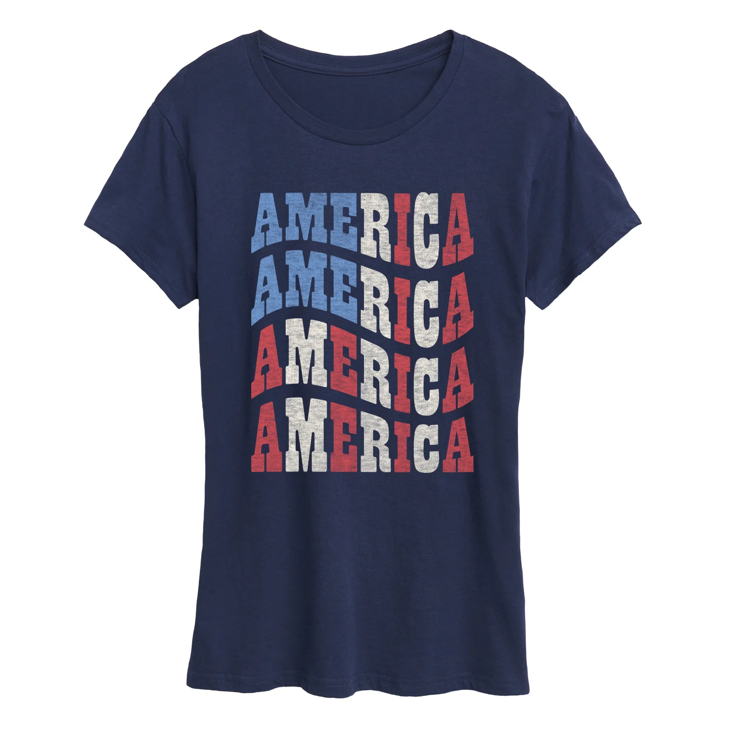 Instant Message - America Wavy - Women's Short Sleeve Graphic T-Shirt - Image 3