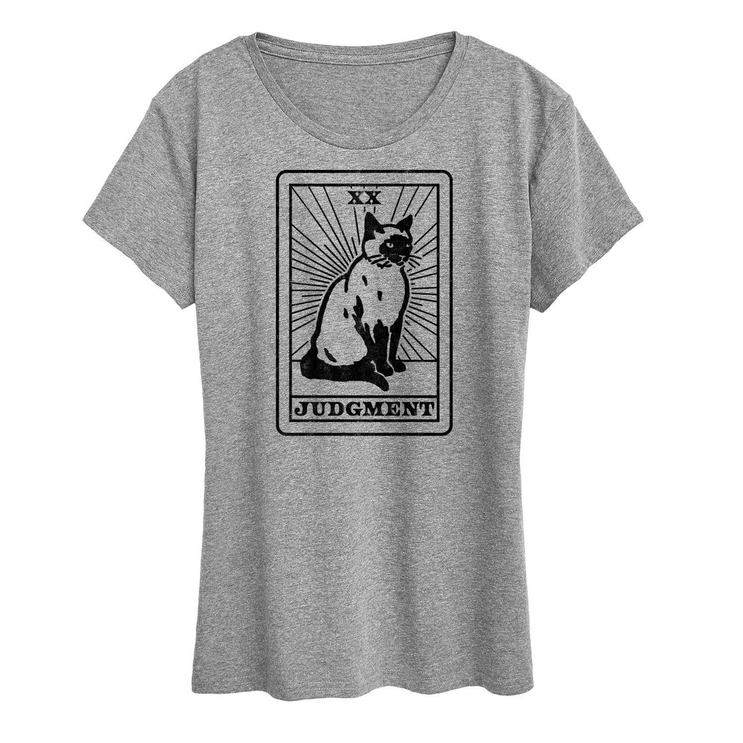 Instant Message - Judgement Cat Tarot Card - Women's Short Sleeve Graphic T-Shirt - Image 2