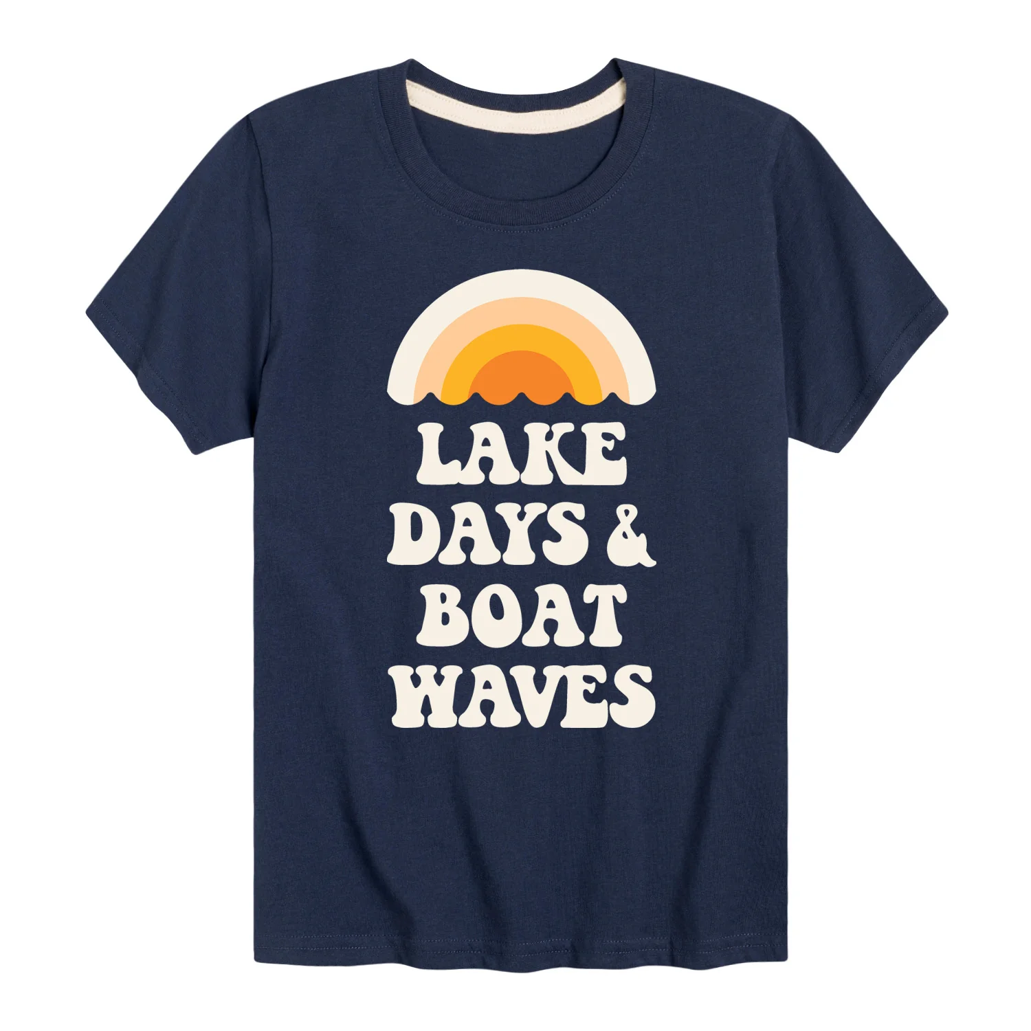 Instant Message - Lake Days And Boat Waves - Toddler And Youth Short Sleeve Graphic T-Shirt - Image 4