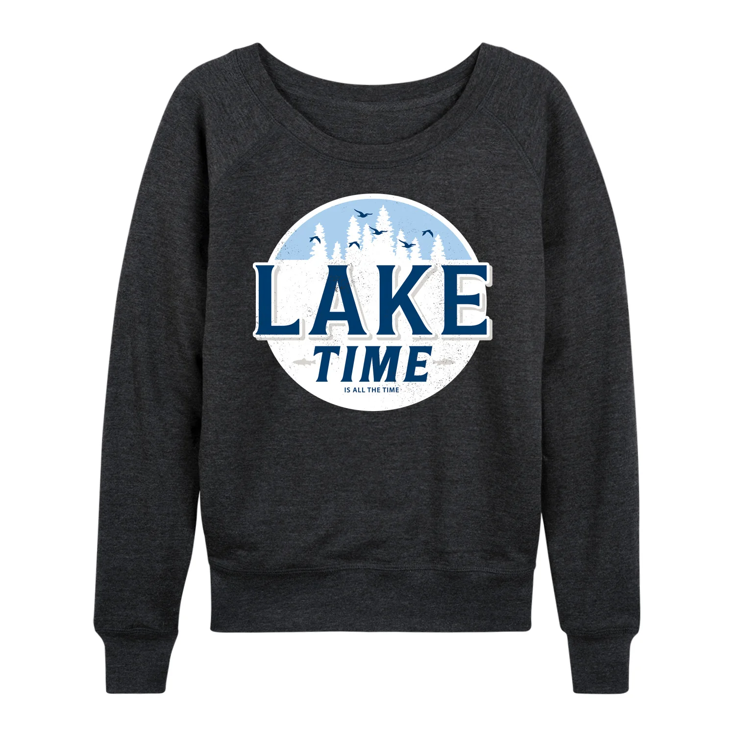 Instant Message - Lake Time - Women's Lightweight French Terry Long Sleeve Shirt - Image 3