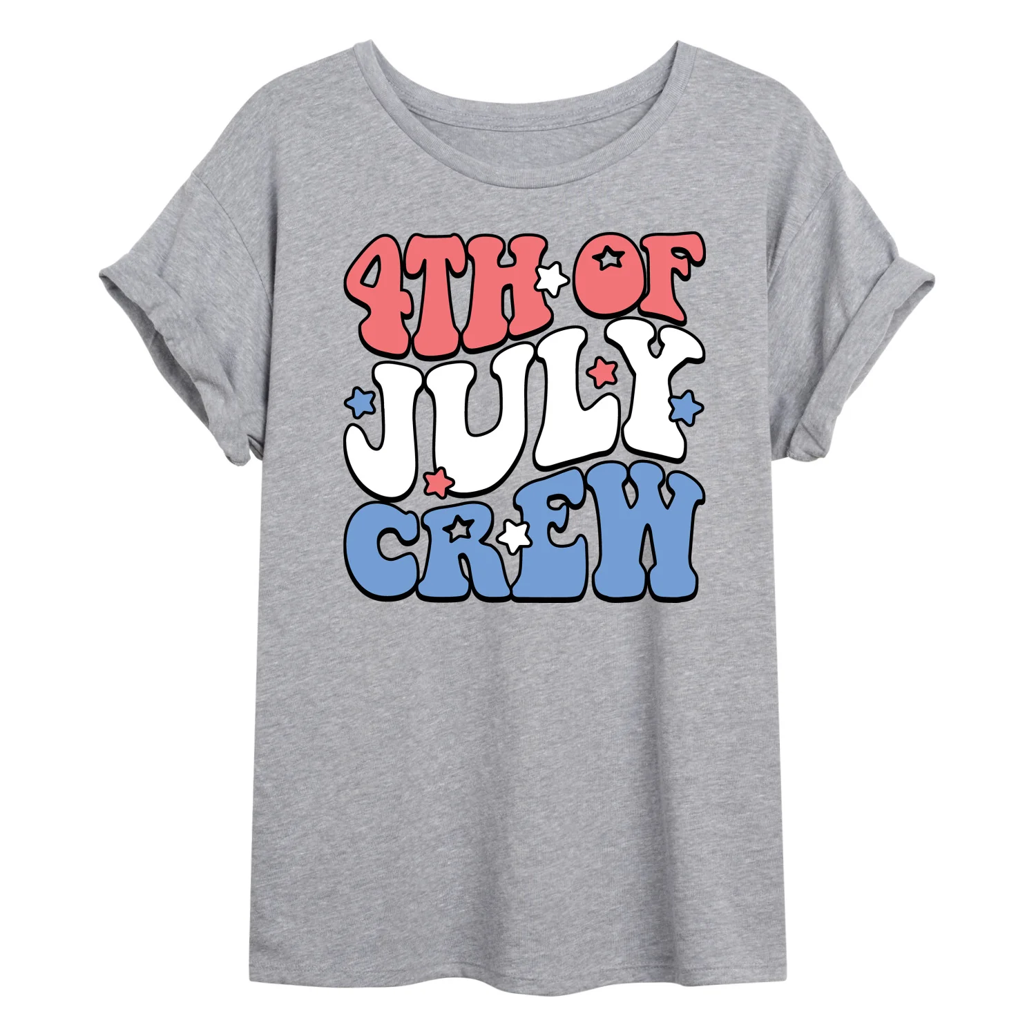 Instant Message - 4th of July Crew - Juniors Oversized Graphic T-Shirt - Image 3