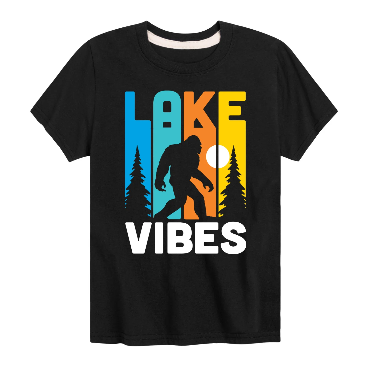 Instant Message - Lake Vibes Sasquatch - Toddler & Youth Short Sleeve Graphic T-Shirt