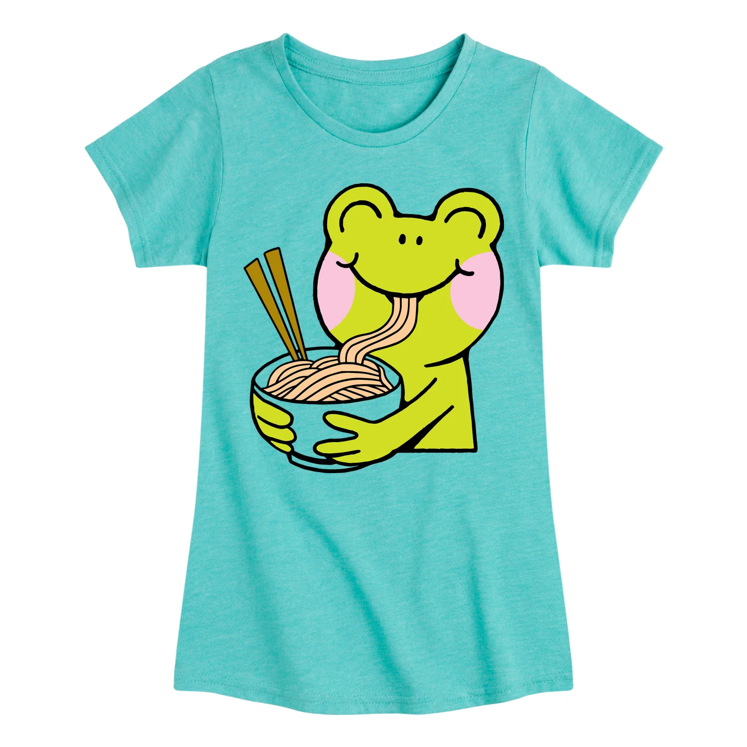 Instant Message - Kawaii - Frogs Love Ramen Noodles - Toddler & Youth Girls Short Sleeve T-Shirt - Image 4