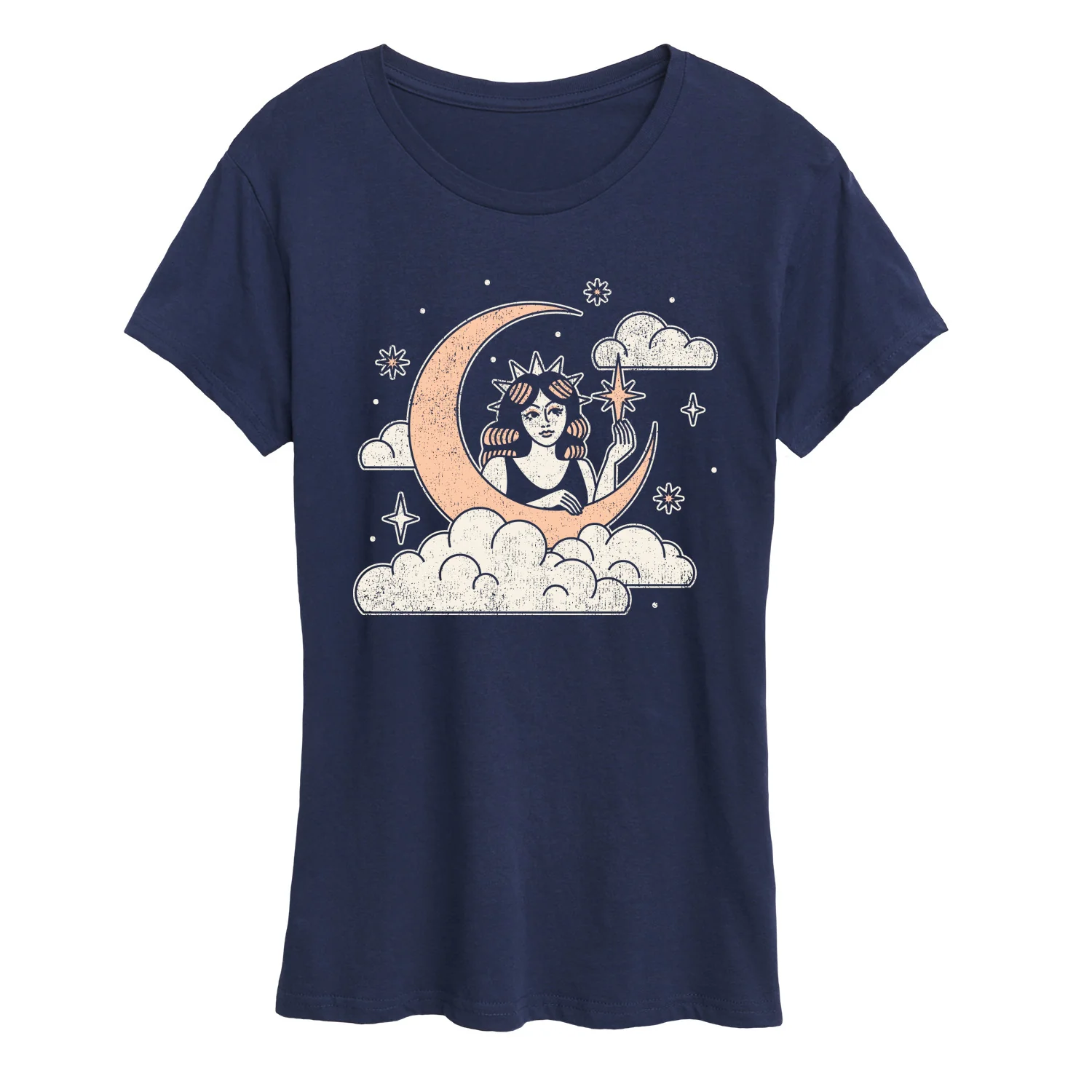 Instant Message - Celestial Moon Woman - Womens Short Sleeve Classic Fit Tee - Image 9