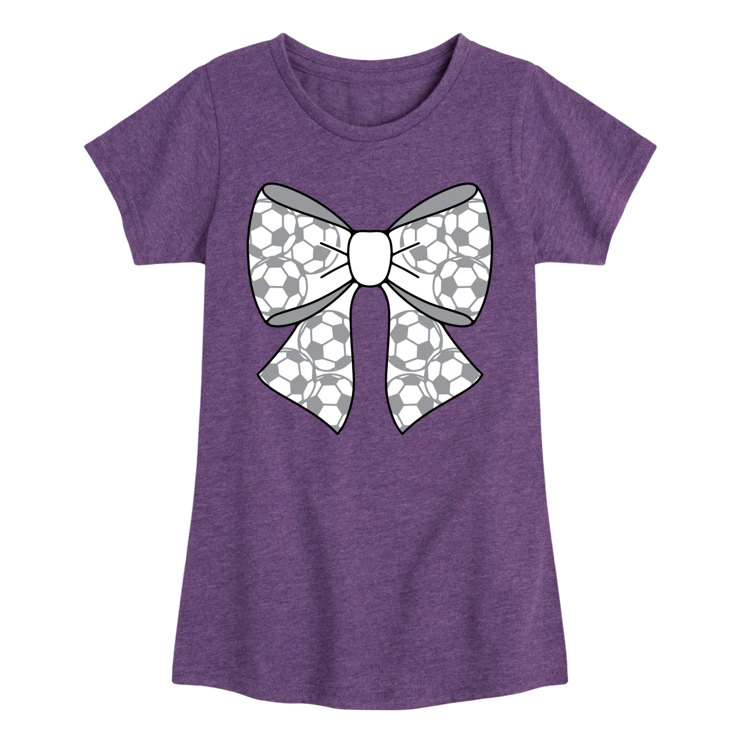 Instant Message - Soccer Bow - Youth Girls Short Sleeve T-Shirt - Image 9