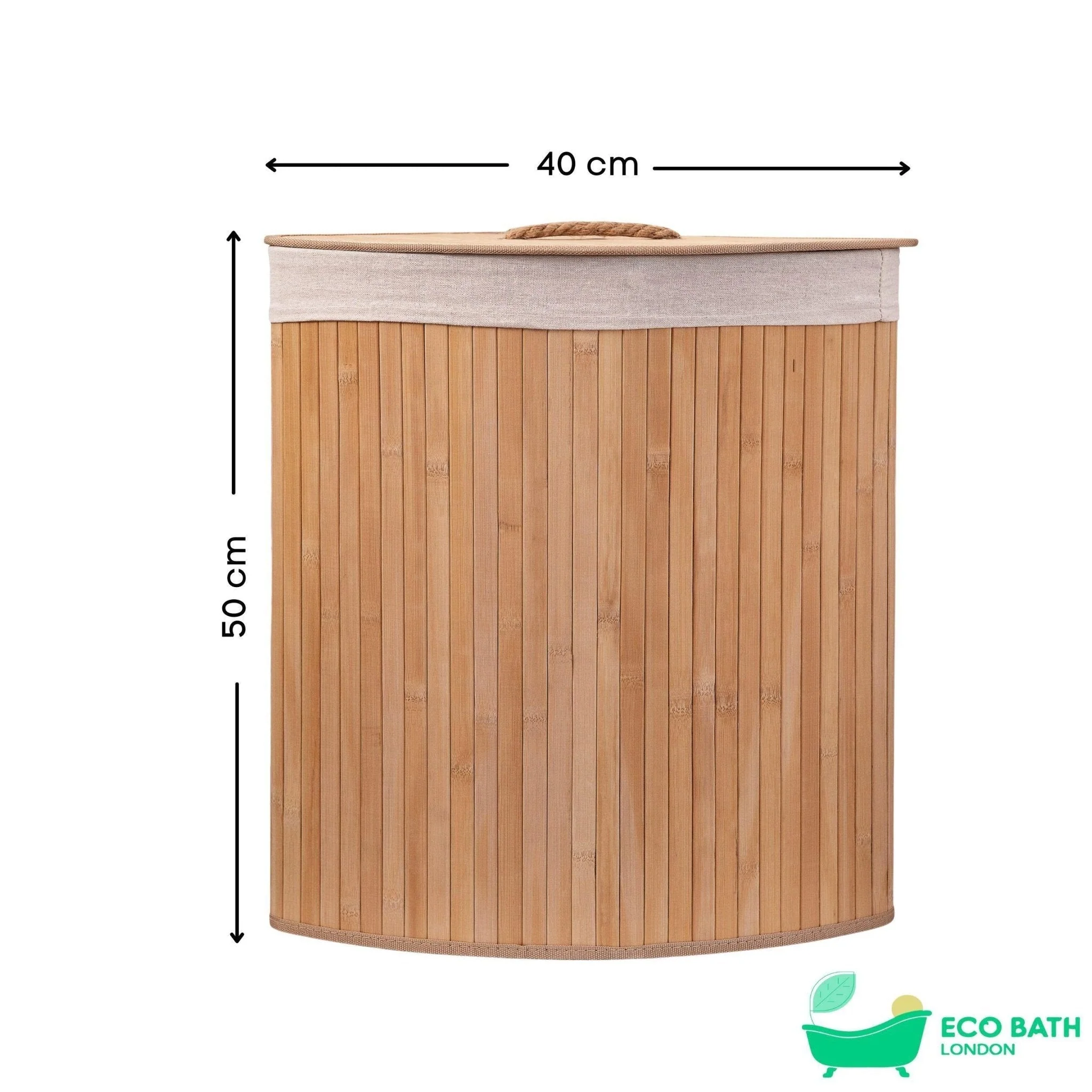 Eco Bath London Bamboo Laundry Basket with Lid and Removable Lining by Eco Bath London - Image 12
