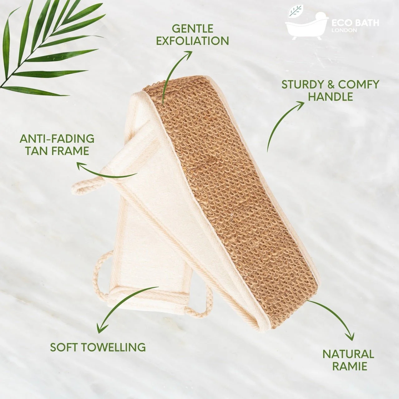 Eco Bath London Natural Ramie Back Strap by Eco Bath London - Image 3