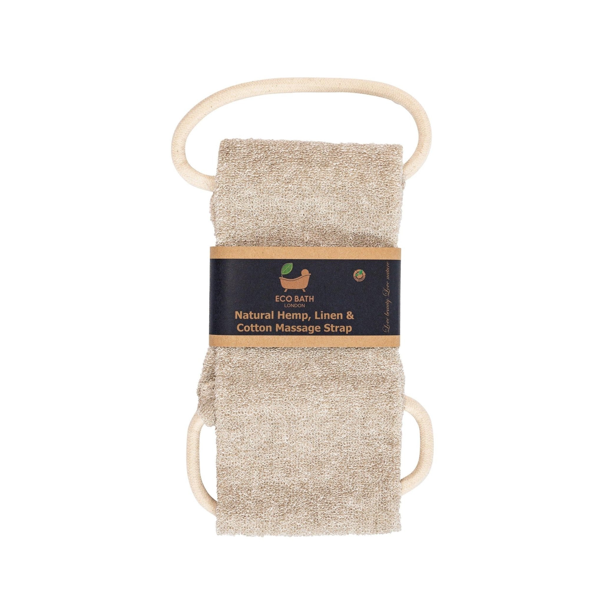 Eco Bath Natural Hemp Linen & Cotton Massage Strap and Glove by Eco Bath London