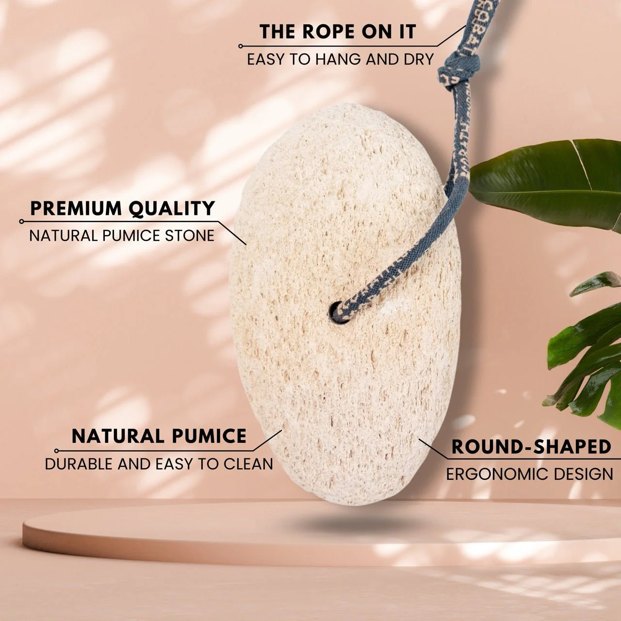 Eco Bath Natural Pumice Volcanic Stone (Smooth with Rope) by Eco Bath London - Image 9